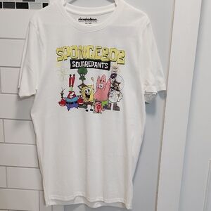 Nickelodeon SpongeBob Graphic Tee - White with Multi-Color Print